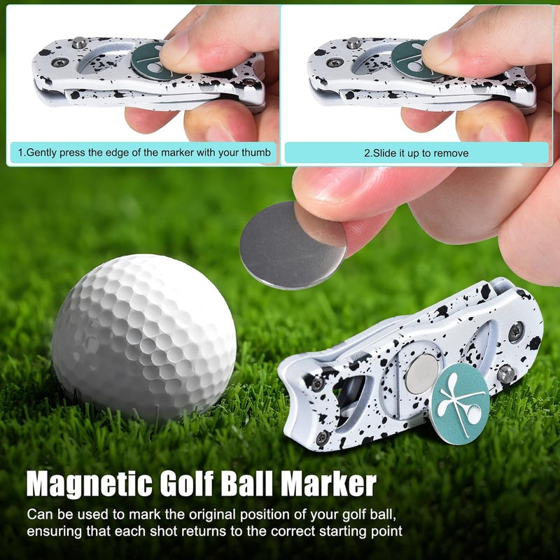 SYNATANA Golf Divot Repair Tool, 3 in 1 Compact Ball Marker Divot Tool, Foldable Golf Divot Tool for Repair & Maintain Green, Golf Essential, Ideal Gift for Golf Enthusiasts - Image 4